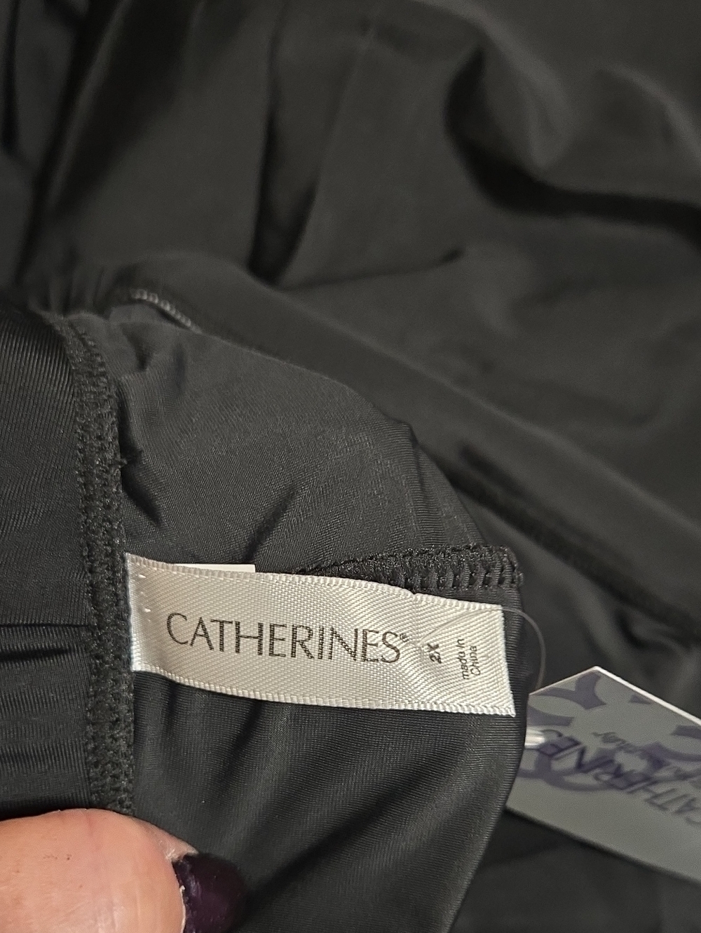Catherine's Black Athletic Swim/Shorts with Elastic Waist Size 2X NWT - Picture 4 of 4